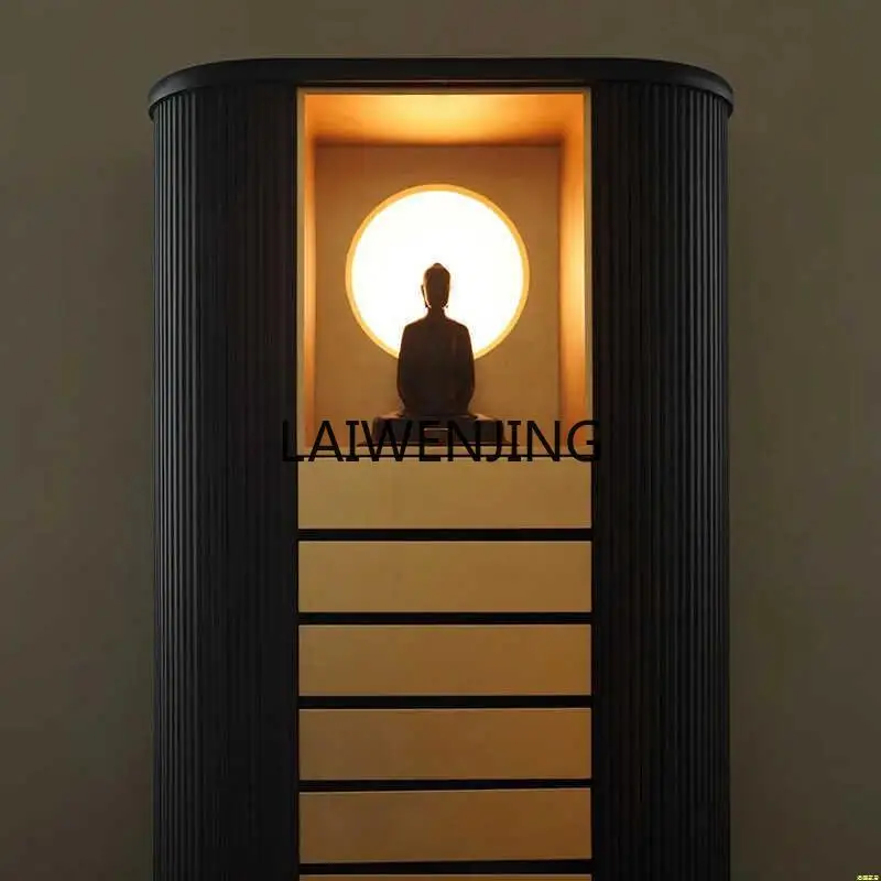 MJY high-end new Chinese Buddhist niche chest cabinet light luxury solid wood offering God of Wealth Guanyin Bodhisattva cabinet