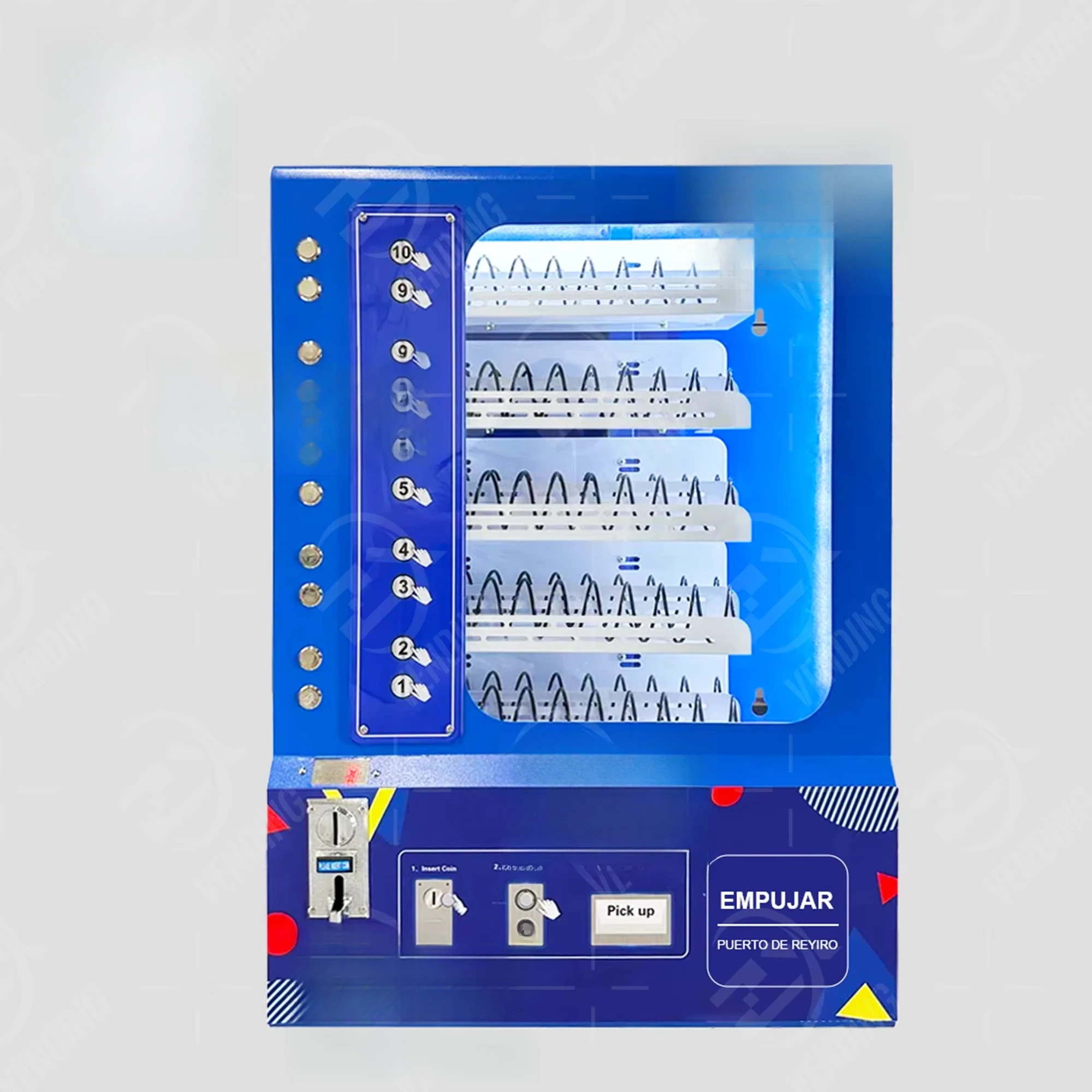

10 Button Single Machine Coins Banknotes Cigarettes Mini Vending Machine