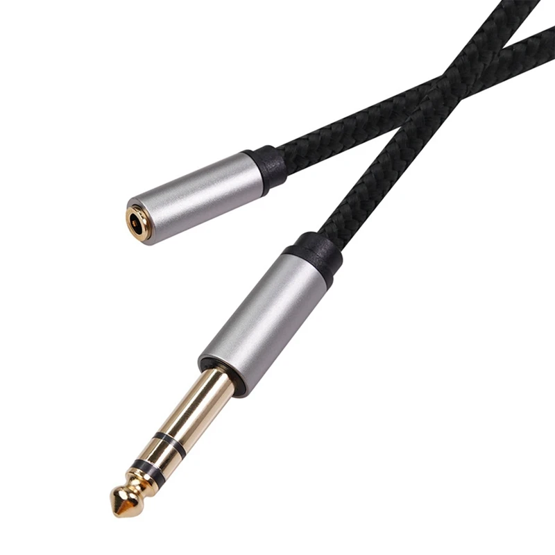 Audio Adapter 6.35Mm 1/4 Male To 3.5Mm 1/8 Female Stereo Jack For Amplifiers, Guitar, Keyboard Piano, Home Theater