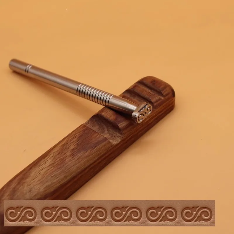 K113 304 Stainless Steel Leather Stamp Tool For Veg Tanned Leather - Traditional Pattern Combo 12x6mm