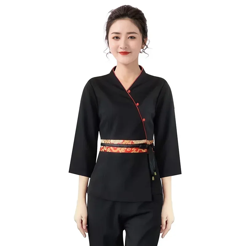 New Beauty Salon Uniform Professional Esthetician Overalls Spa Foot Baths Ear Massage Technician Work Clothes for Woman Suits