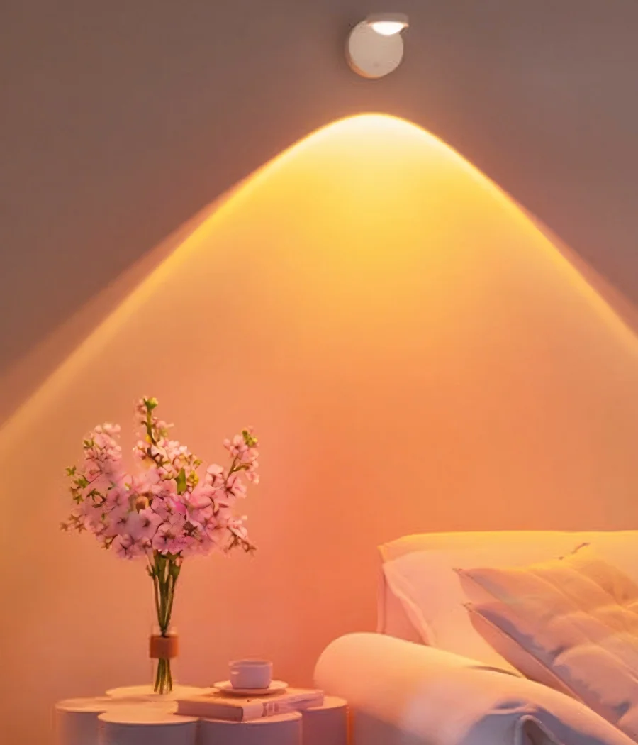 LED rechargeable magnetic sunset projection light can be rotated 360 degrees to touch dimming sunset atmosphere light
