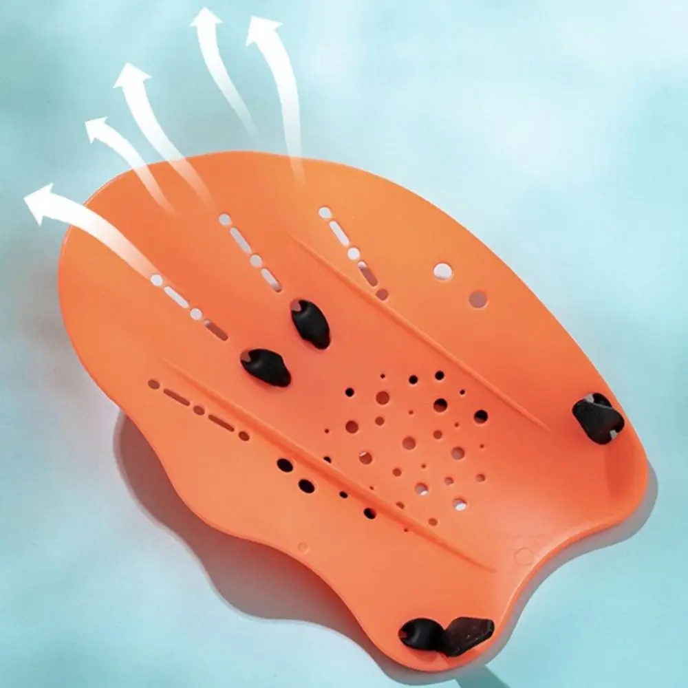 Adjustable Swimming Paddles Profession Hands Silicone Straps Unisex Swim Paddles Hand Power Strength Train Novice Use