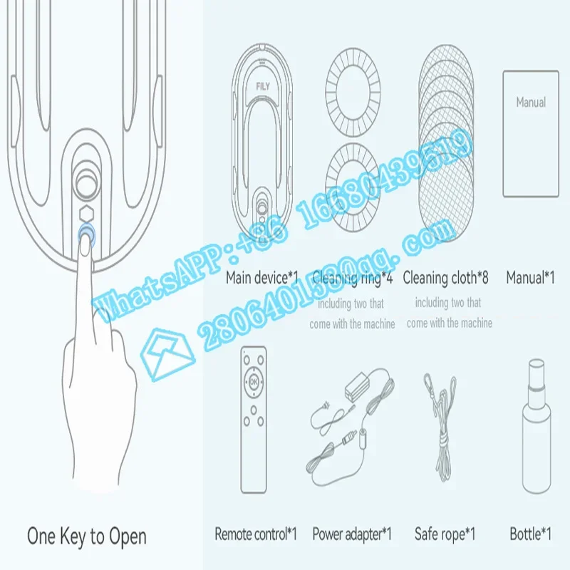 Ultra Thin Window Cleaning  With APP and Remote Intelligent Automatic Water Spray Electric Vacuum Cleaner