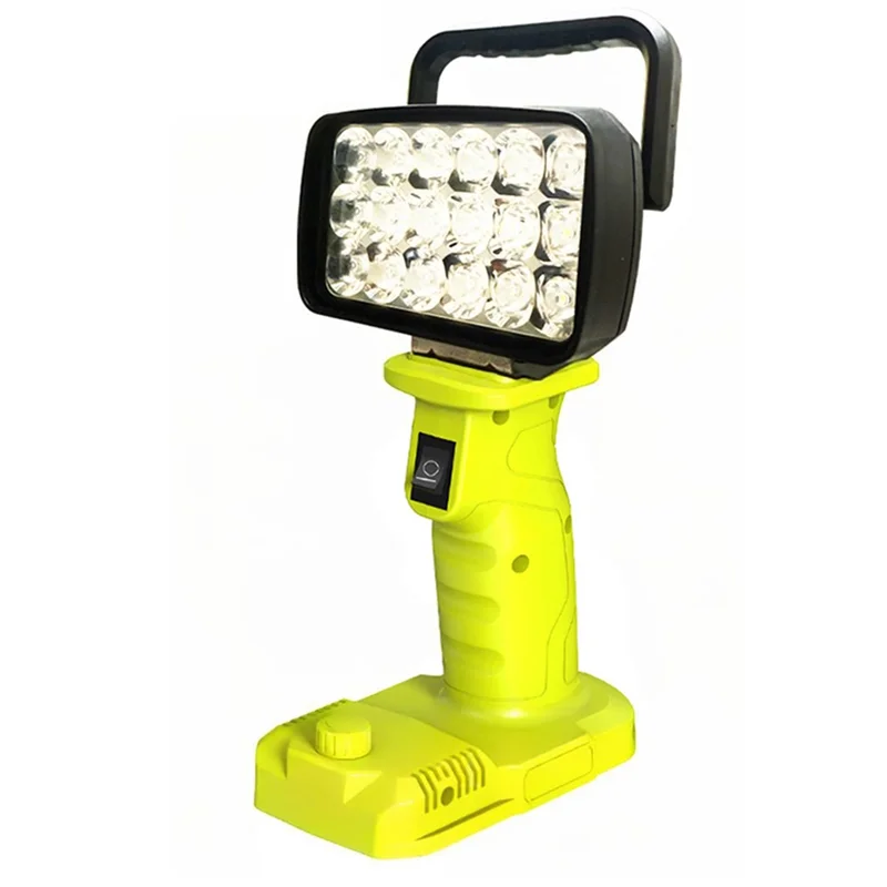 AB47-18V แบตเตอรี่ลิเธียมดําเนินการ 18 ไฟ LED ทํางานโคมไฟแบบพกพา Camping โคมไฟไฟฉาย Spotlight ไฟฉายไฟฉายสําหรับ