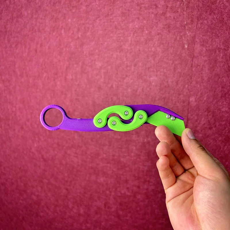 New Knife Fidget Toy 3D Printing Technology Stocking Stuffers Gift With Butterfly Claw Blade Carrot Fidget Toy Stress relief Toy