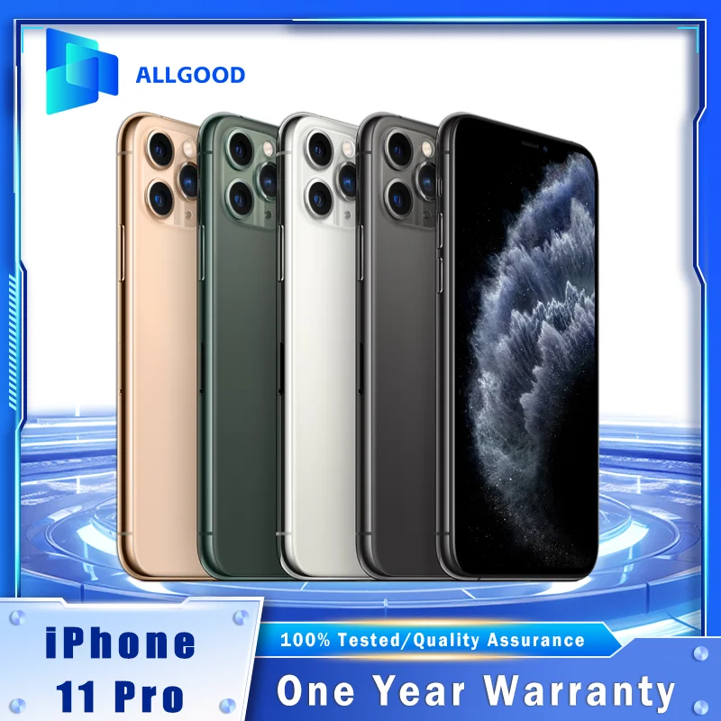 Teléfono Móvil Apple iPhone 11 Pro Original Desbloqueado, Pantalla OLED de 5.8 Pulgadas, A13 Bionic, 4 GB de RAM, 64 GB, 256 GB, 512 GB de ROM, Face ID, NFC, Smartphone