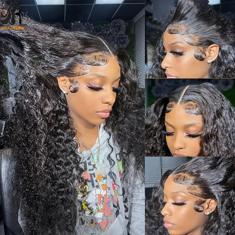 

Kinky Curly Lace Front Wigs 13x4 4x4 Transparent Lace Closure Human Hair Wigs Pre Plucked Kinky Curly Lace Frontal Human Hair