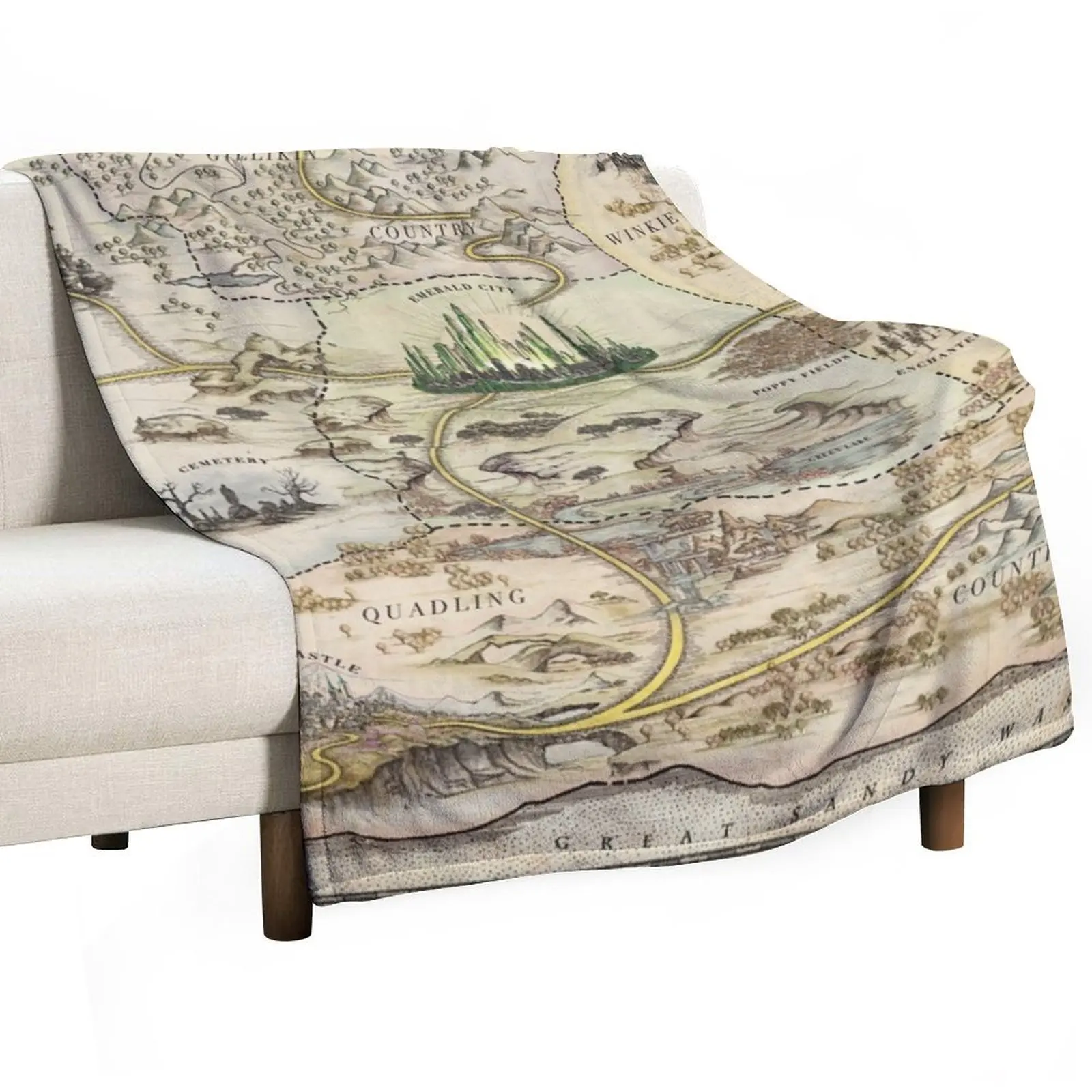 

Map of OZ Throw Blanket Beautifuls christmas gifts Blankets