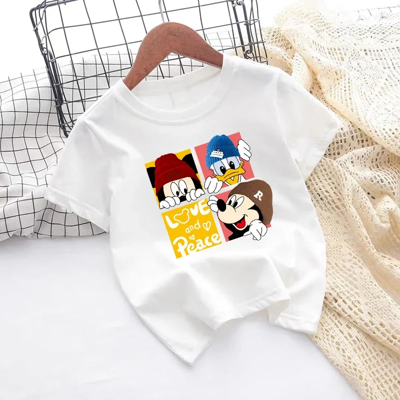 

Miniso Children Clothing Summer T-Shirt Baby Boy Clothes Cartoon Anime Loungewear Cotton Short Sleeved Loose Mother Kids Tops