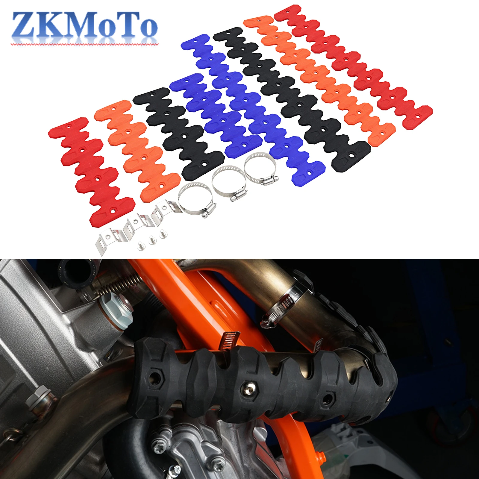 Motorcycle 22CM 40CM Exhaust Pipe Muffler Heat Shield Protection For KTM Hodna Yamaha Kawasaki Suzuki Dirt Bike Universal