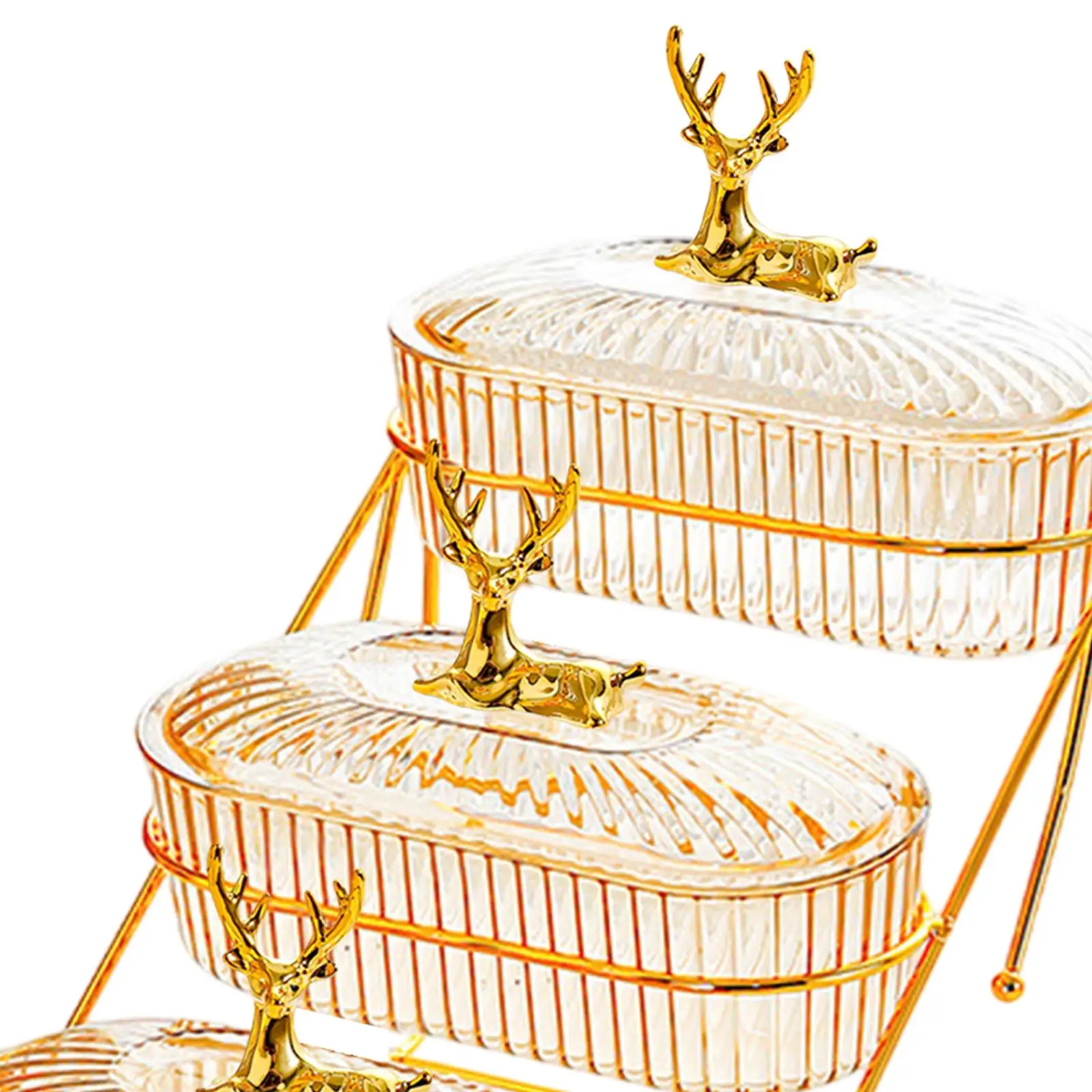 Dried Fruits Tray Storage Container with Storage Rack Decoration Food Storage Tray Tier Fruit Stand Kitchen Home Family Party