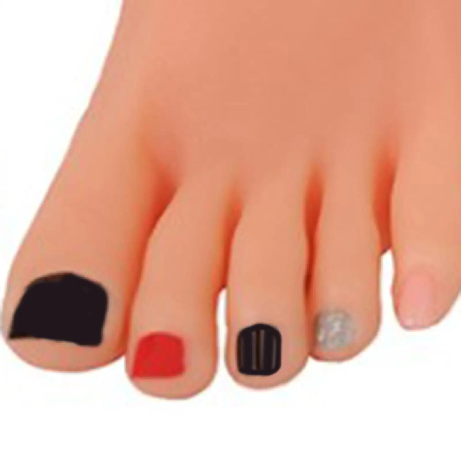 Modèle de pied de Mannequin en plastique ABS souple et Flexible, pour la pratique de la Nail Art des débutants, autocollants pour ongles d'orteils, outil d'exposition des pieds artificiels