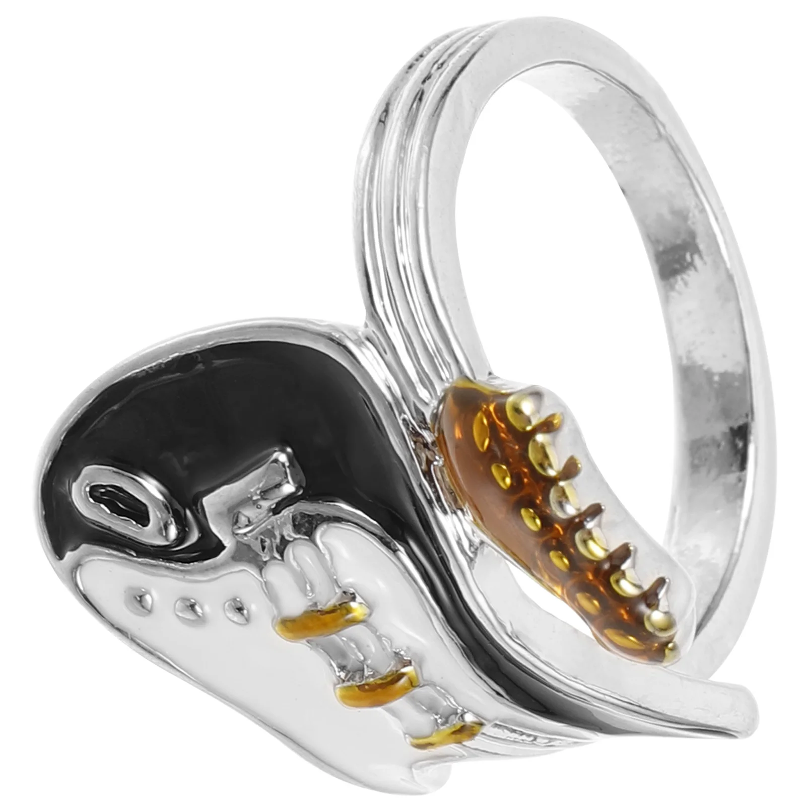 الغيتار الدائري الشرير فنجر الفرقة لمهرجان الموسيقى الرجال خواتم الاصبع للرجال مجوهرات الأزياء روك نمط حلقة التبعي