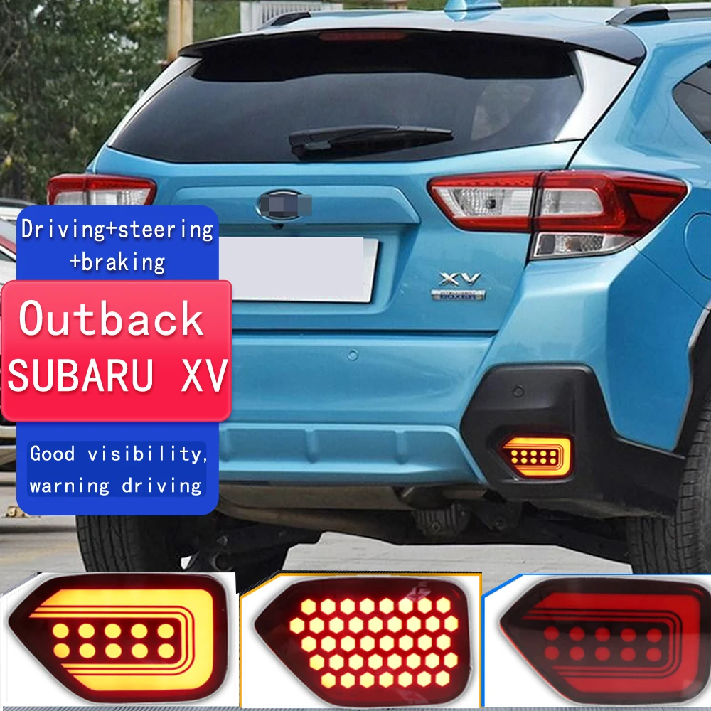 

Car LED Rear Bumper Light For Subaru XV 2018-2023 Outback 2015-2020 3-functions Reflector Tail Light Fog Lamp Stop Brake Light