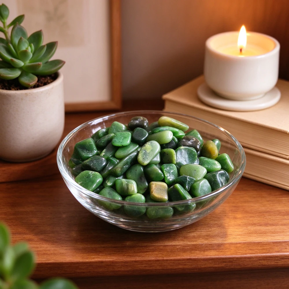 50g100g Natural Green Jasper Stone Polished Irregular Tumbled Stone Healing Crystal Gemstone for Jewelry Making Home Decor Stone