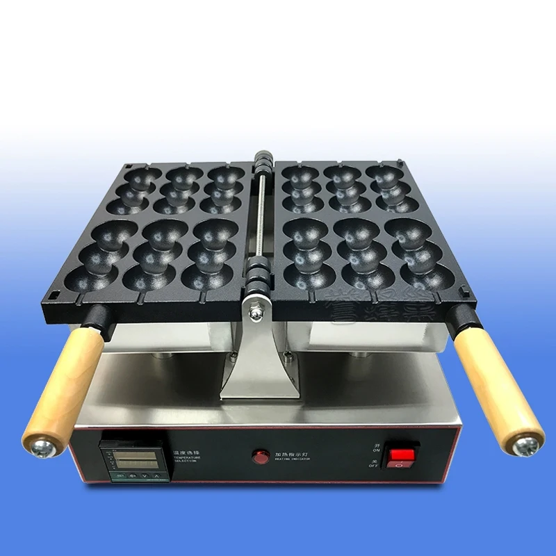 Stainless Steel Ball Shaped Waffle Maker Commercial Cake Baking Machine Snack Equipment Home or Commercial Use