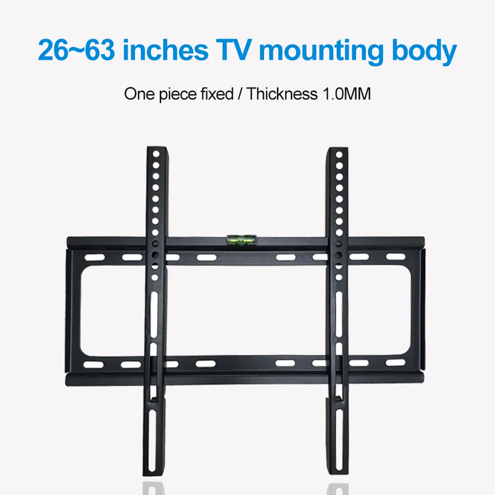 26-63inch TV Support Mount Television Mounting Monitor Holder with Level Low Profile Flat TV Wall Mount for LCD LED TV Screen