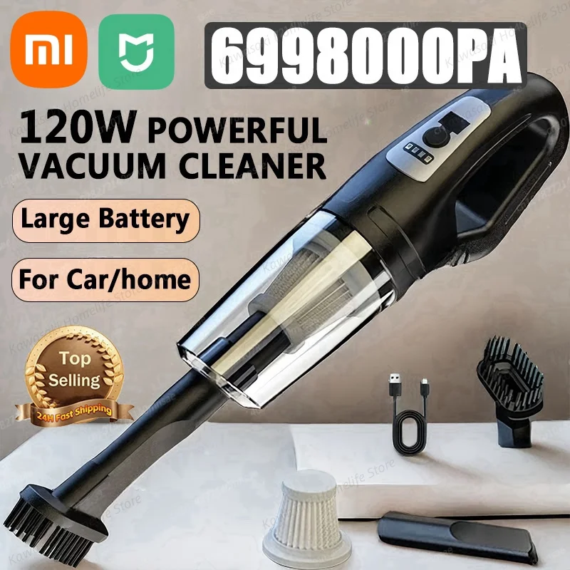 Xiaomi Portable Car Vacuum Cleaner USB Charging Handheld Brushless Wireless Vacuum Cleaner Powerful Suction Auto Home Pet Hair