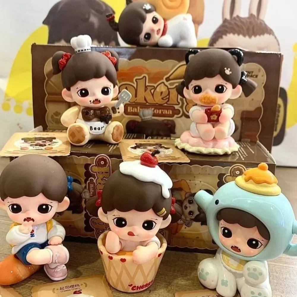 

Genuine Zoraa Bakery Series Blind Box Desktop Decor Face Doll Anime Figures Kawaii Collectible Model Ornaments surprise Gift