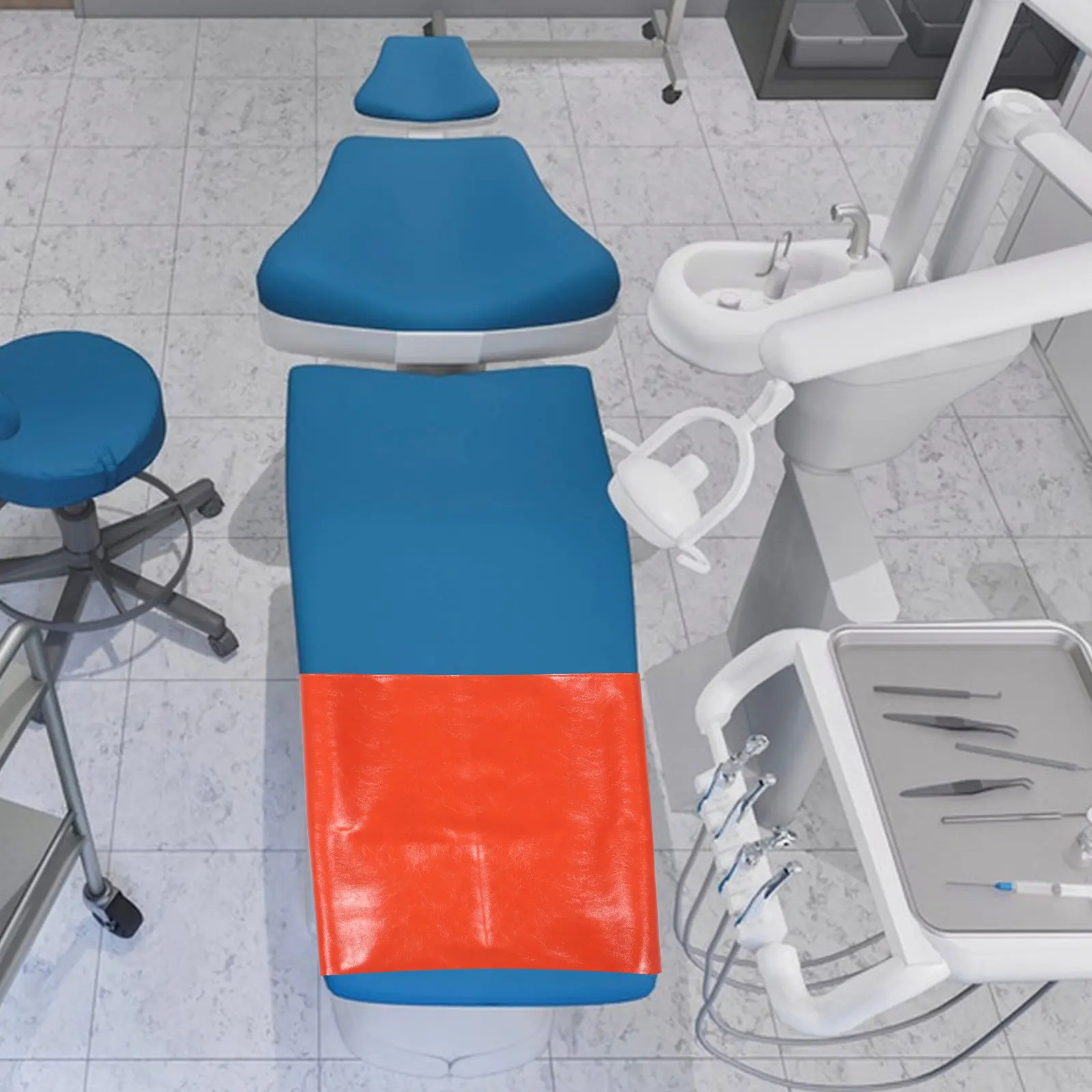 

Dental Chair Foot Pad Orange Elastic Waterproof Protective Cover Washable Reusable Foot Cushion Pad Clinic Salon Medical Use