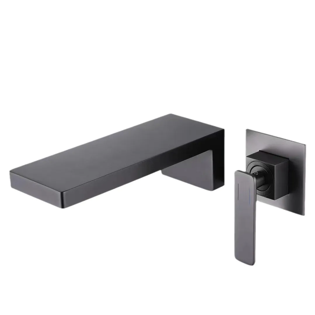 

All-copper concealed waterfall basin faucet, wall-type hidden wall water outlet pre-embedded basin faucet