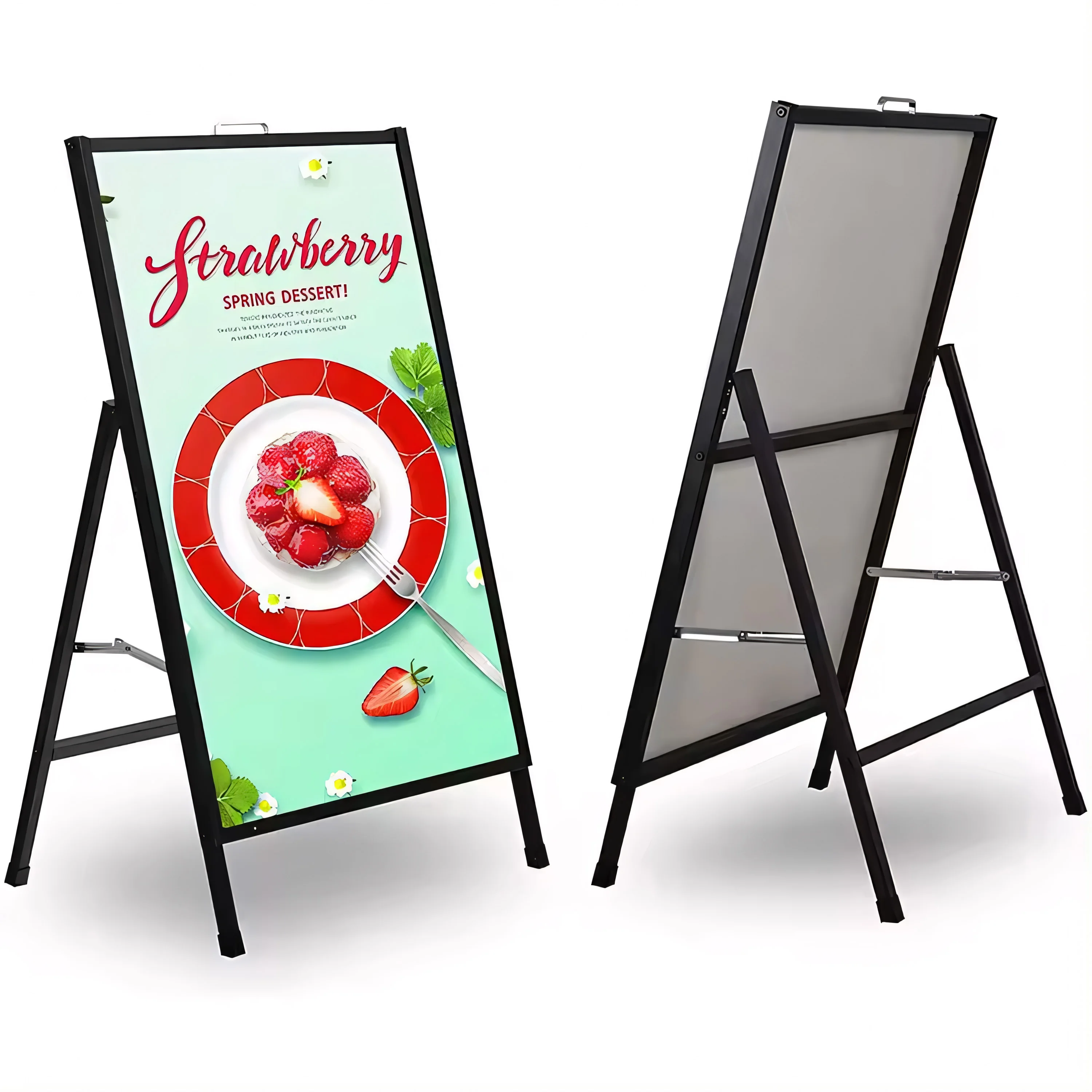 LED Light Box A Board Ultra-thin Luminous Poster Display LED Backlit Menu Board Restaurant Cafe Shop Billboard Coffee Store OPEN