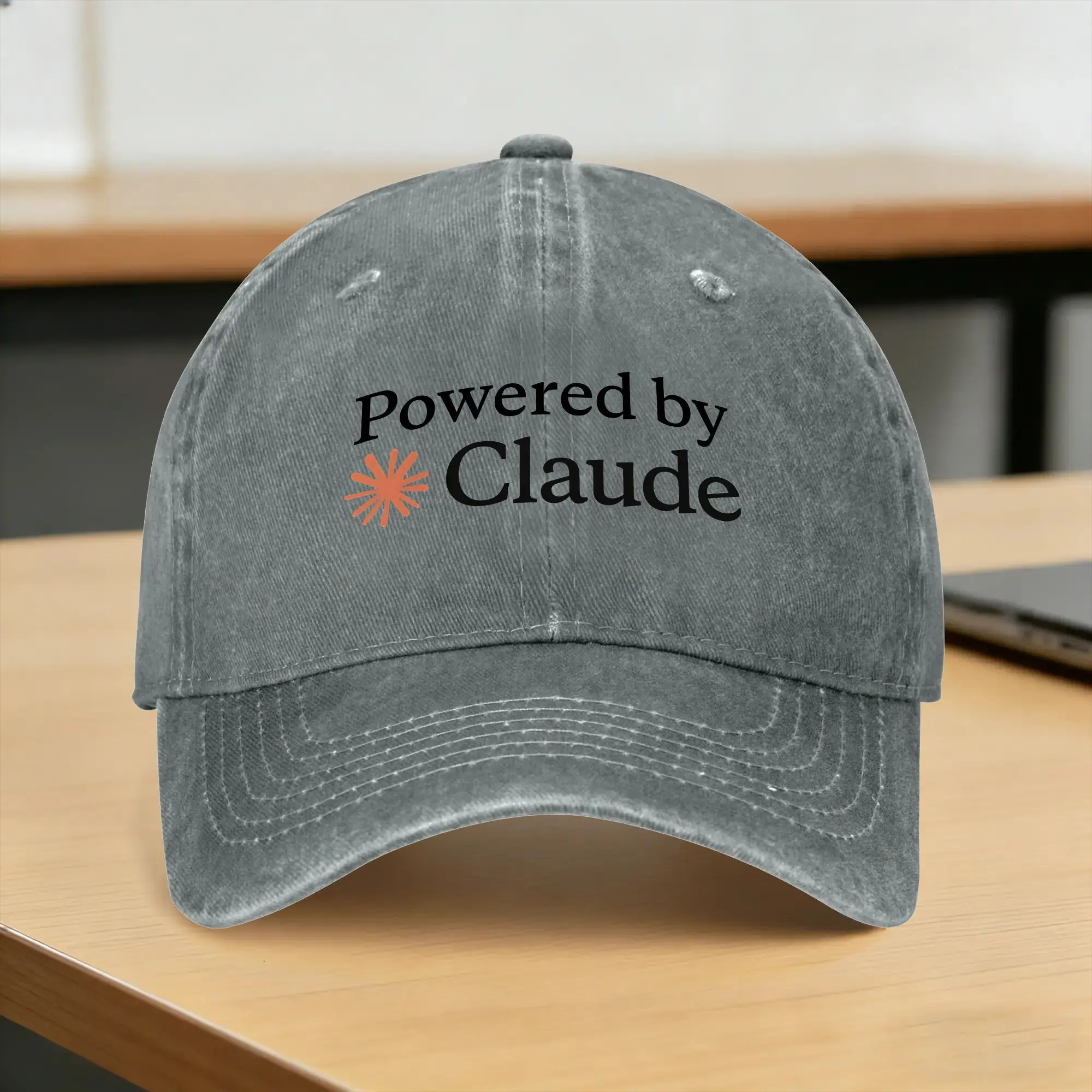 Powered By Claude Lightweight Casual Baseball Cap  Kpop Rock Trucker Hat Summer Breathable Unisex-Teens Fashion Snapback Cap