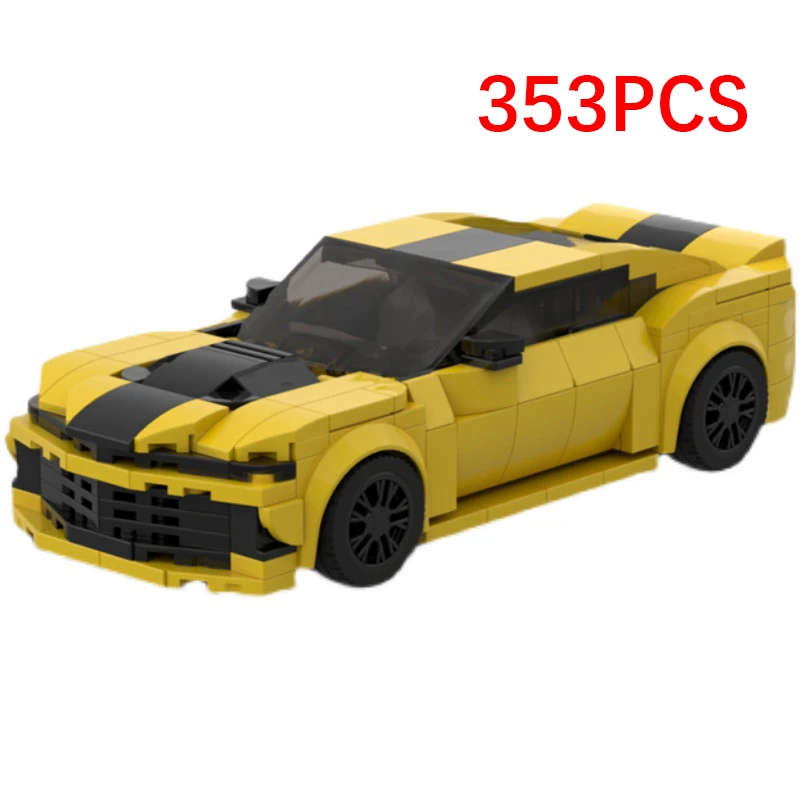 MOC Speed Series Supercar Big Yellow Race Car Building Blocks Bumblebeeds Kamaroed Race car Assembly Model Kid toy Birthday Gift