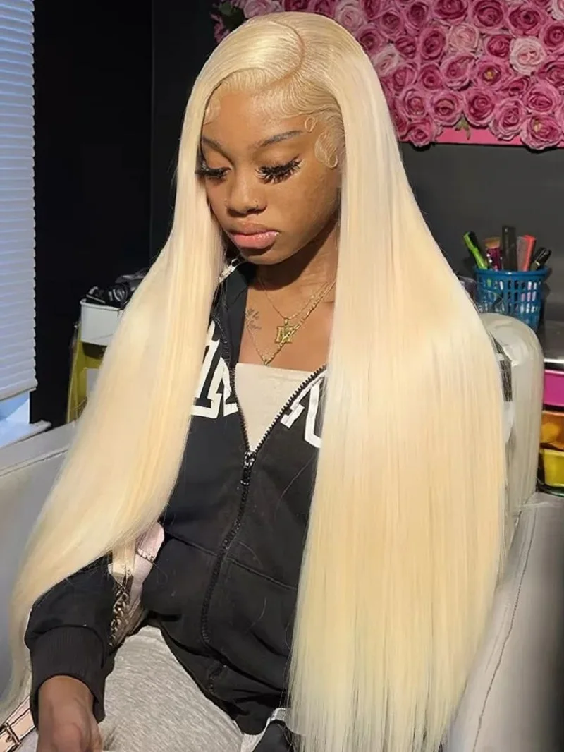 

30 Inch 250 Density 613 HD Lace Frontal Wig 13x6 Blonde Lace Front Wig Brazilian Straight 100% human hair Wig For Black Women