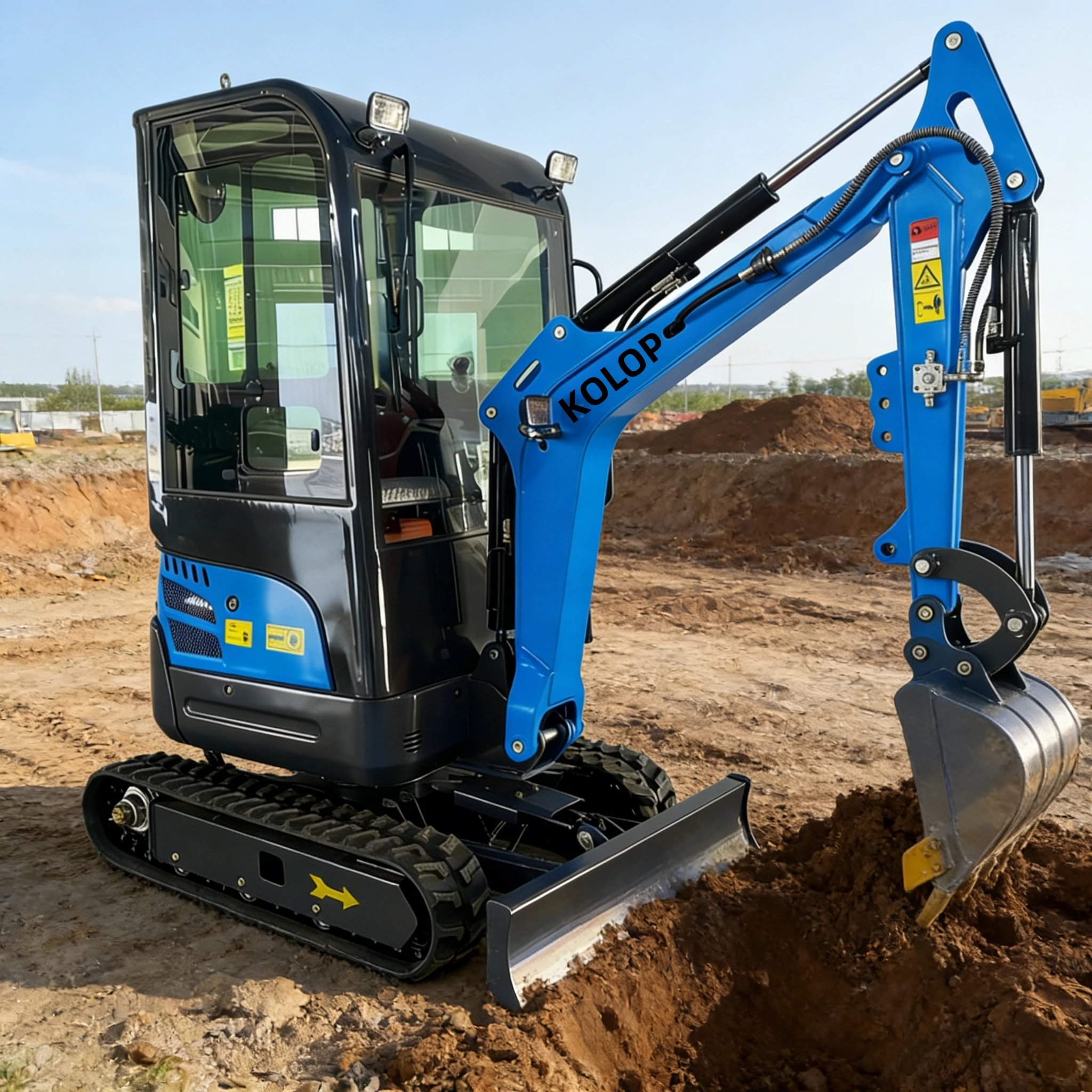 

Mini Excavator 1.2 Ton Multifunctional Customized Enclosed Cab Farm Mini Digger Farm Small excavator Door to Door Delivery