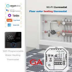 Warm floor heat temperature regulator Tuya WiFi heating thermostat for Water / Electric / Gas Boiler Heating 24VAC 95-240VAC