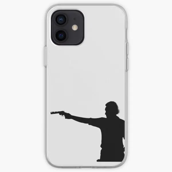 Rick Grimes Aiming Revolver Iphone Tough  Phone Case Customizable for iPhone 6 6S 7 8 Plus 11 12 13 14 Pro Max Mini X XS XR Max