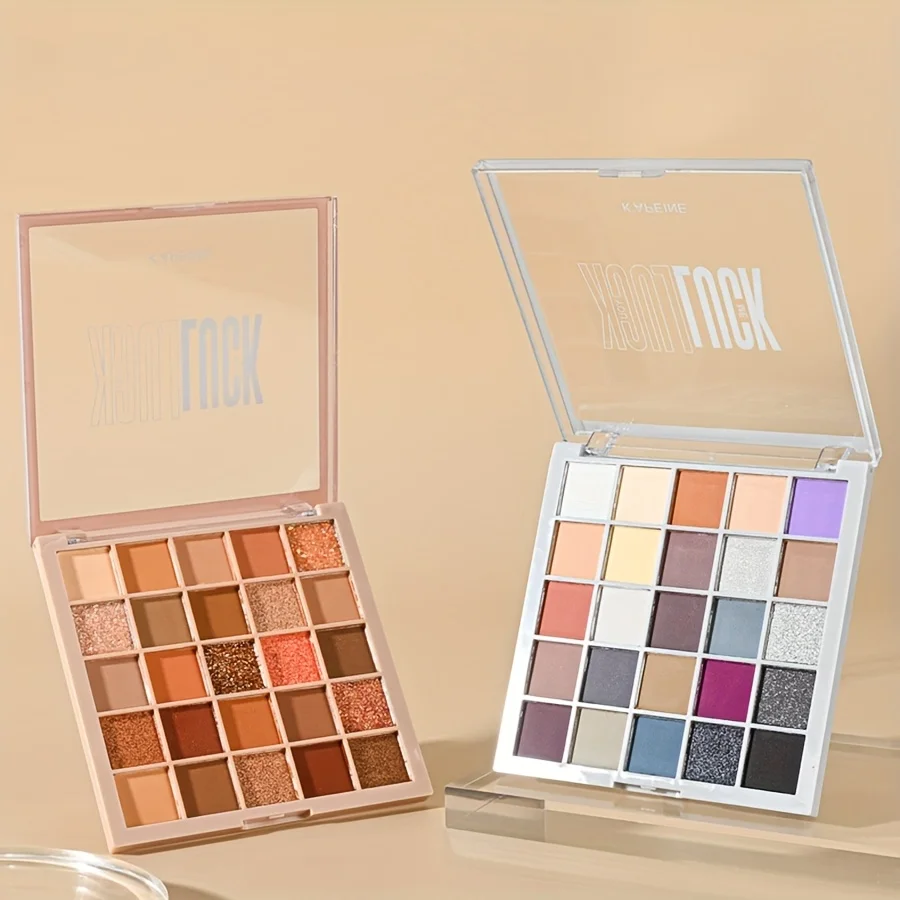 ミルクティーパール 25色アイシャドウパレット |   超微細グリッター＆マットアースカラー |   初心者向けのブレンド可能なフォーミュラ