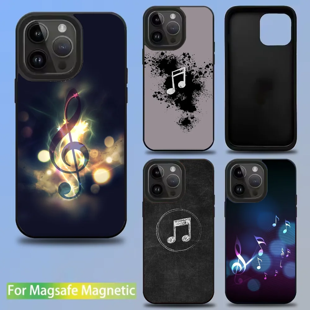 

Musical Note Music Phone Case For IPhone 16 15 14 13 12 11 Pro Mini Max Soft Magnetic Cover