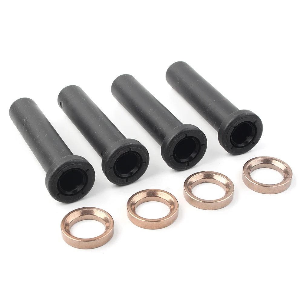 4 Pcs Front A-Arm Long Bushings for Polaris Sportsman 500 4X4 ATV 1996-2002 W/ Spacers