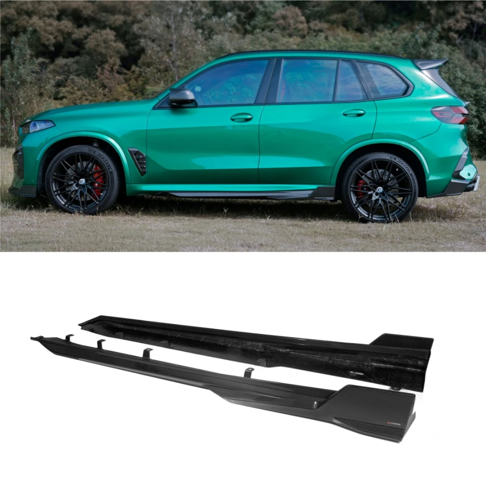 

STLFF95 G05 Side Skirts SQ Style Dry Carbon Fiber Side Bumper Skirts Fit for BMWs X5 G05 X5M F95 LCI 2020+ G05 Side Skirts