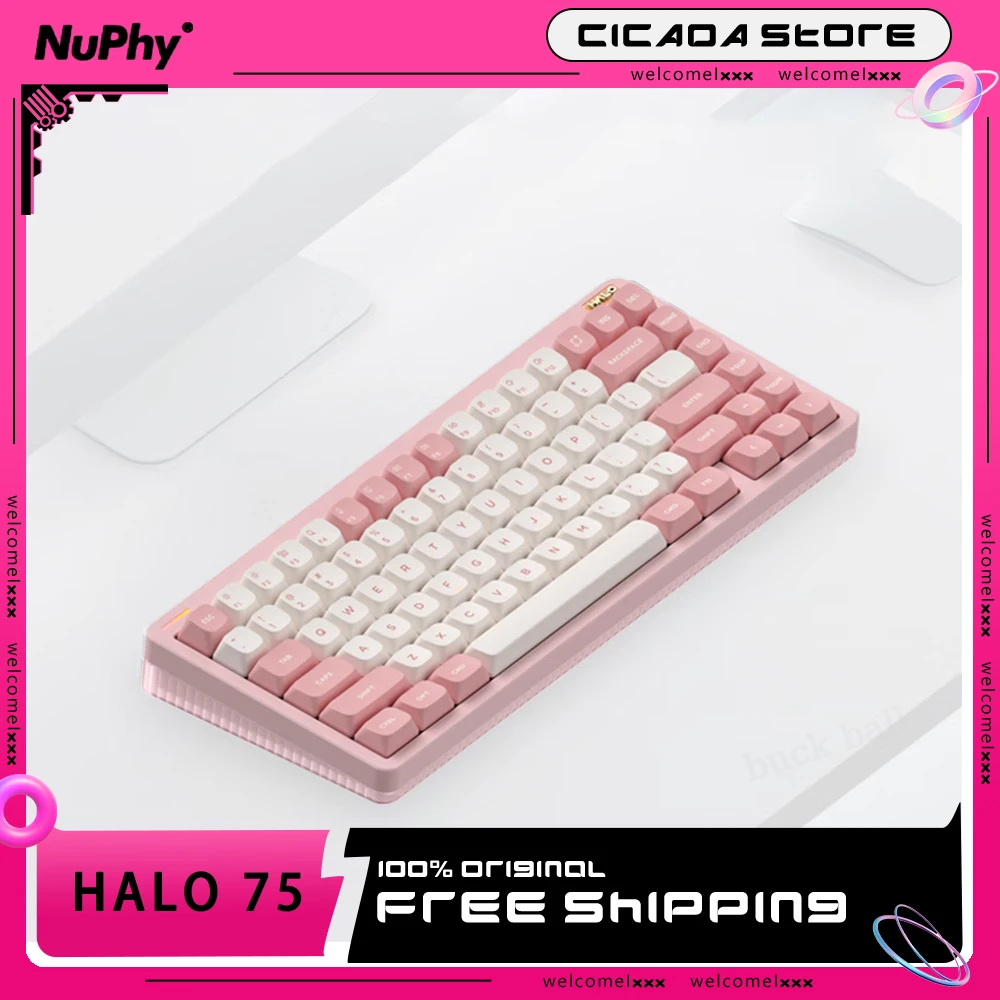 

Nuphy Halo75 V2 Mechanical Keyboard Three Mode Hot Swap Gasket Wireless Gaming Keyboard Support VIA/QMK PC Gamer Accessories Mac