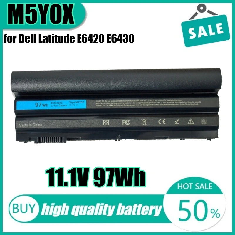 

11.1V 97Wh M5Y0X Laptop Battery for Dell Latitude E6420 E6430 E6520 E5420 E5430 E5520
