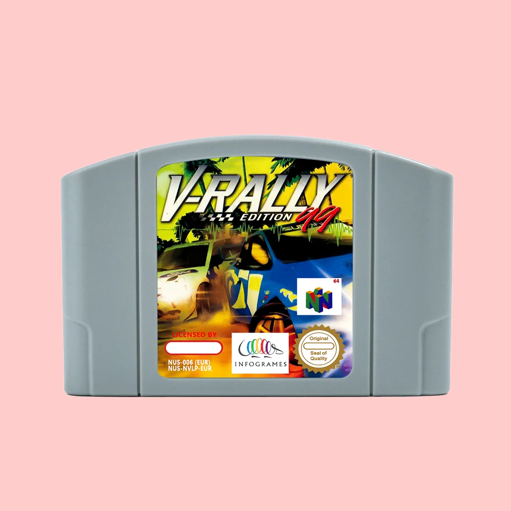 V-Rally Edition 99 Game Cartridge For N64 EUR PAL Retro 64 Bit Game Consoles