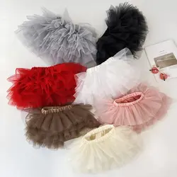 Adorable Baby Girl Fluffy Tutu Skirt Cake Skirts Kid Princess Tulle Pettiskirt For Toddler Girl Birthday Party Dance Skirt Xmas