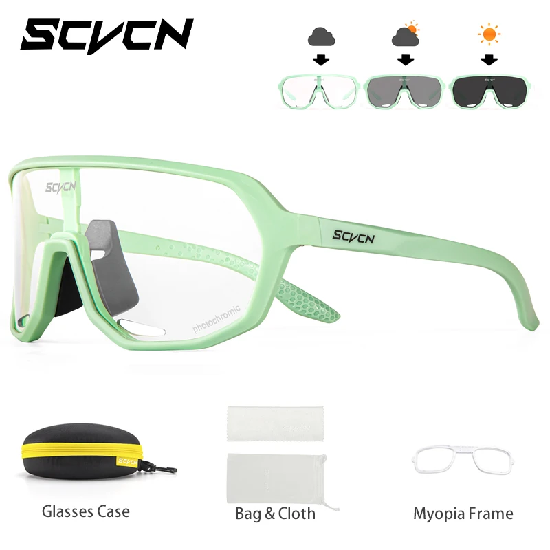 Photochromic Glasses Cycling Sunglasses for Women Sports Running MTB Biking Eyewear Men Road Mountain Bike Bicycle Goggles