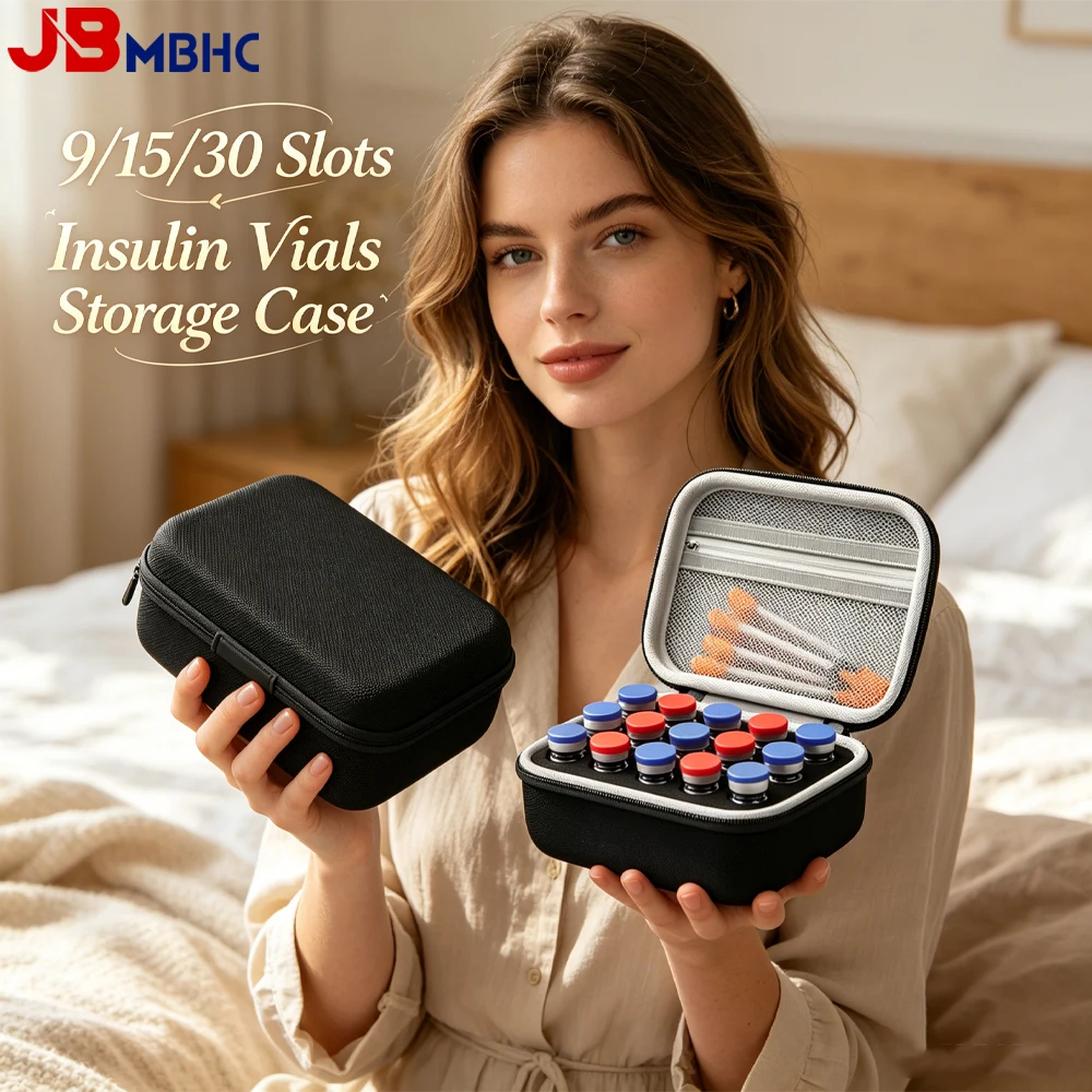 Peptide Vial Case for Fridge Storage Insulin Vials Protector Holder Insulin Cooler Travel Case Organizer Fits 3/10ml Vials