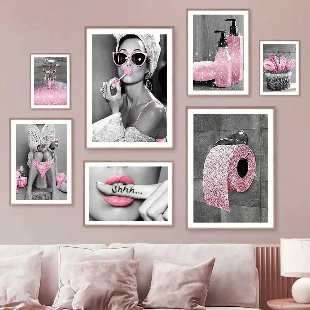 5D DIY Diamond Painting Personalized Girl Bathroom Mosaic Diamond Embroidery Art Picture Home Decoration Gift Set 2024 New