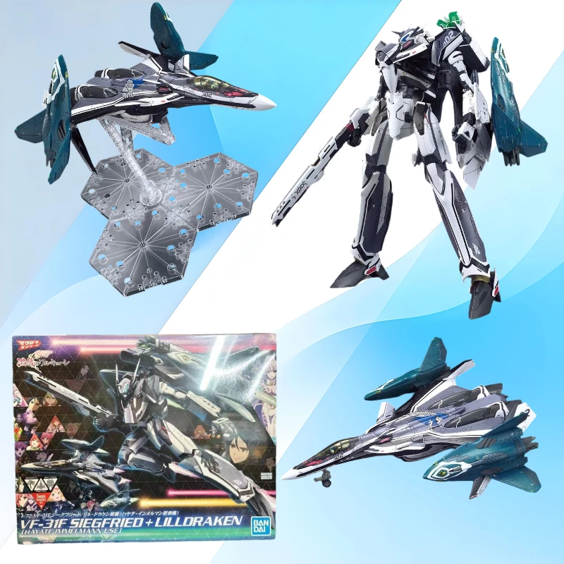 Bandai MACROSS 1/72 VF-31F SIEGFRIED LILLDRAKEN HAYATE IMMELMANN Kit de Modelo para Armar, Figura de Acción de Anime, Juguete Coleccionable, Regalo