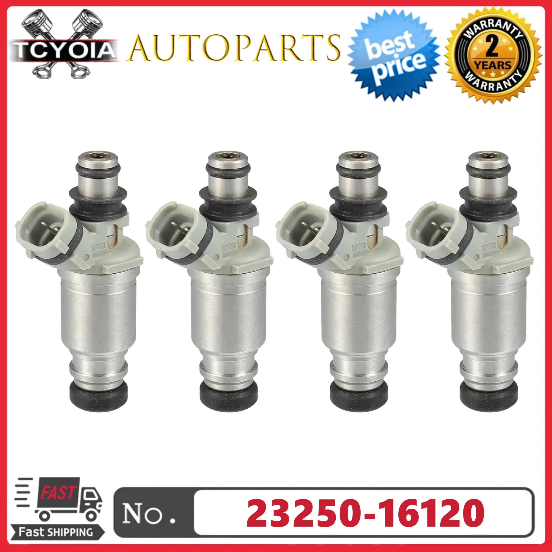 4Pcs/Lot Fuel Injectors 23250-16120 23209-16120 for Toyota Celica Corolla Geo Prizm 1.6 Flow Matched 2325016120
