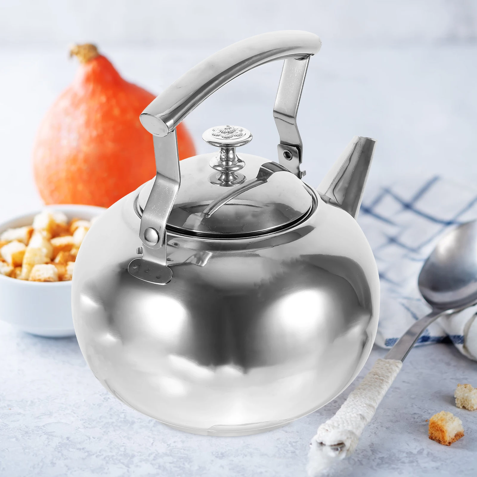 

Stainless Steel Teapot With Filter Stovetop Heat Resistant Lightweight Boiling Kettle For Gas Induction Cooker