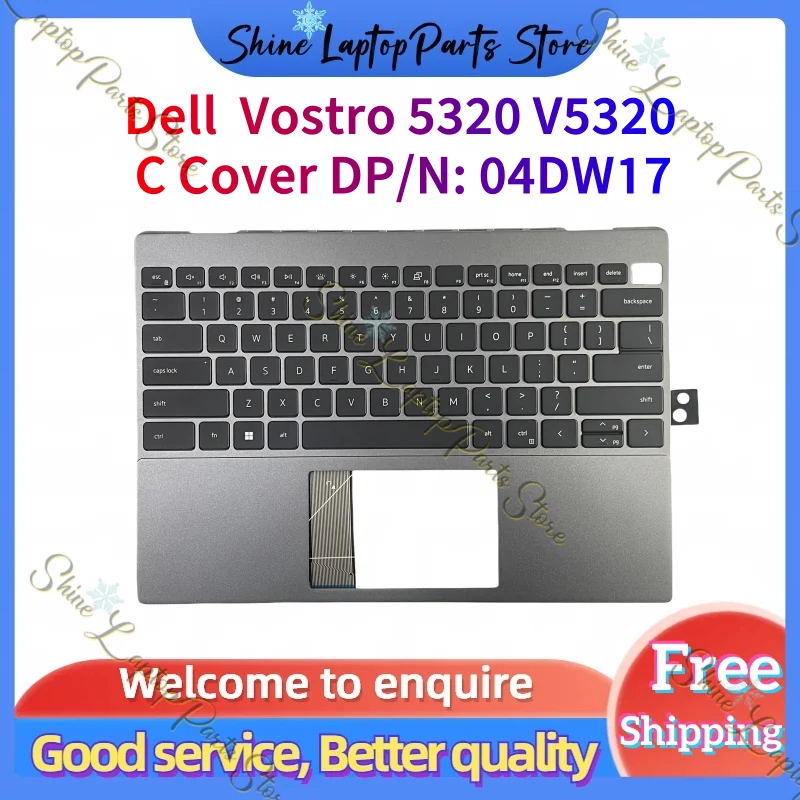 

For Dell Vostro 5320 V5320 C Cover Case Palmrest Laptop Top Case Keyboard 04DW17