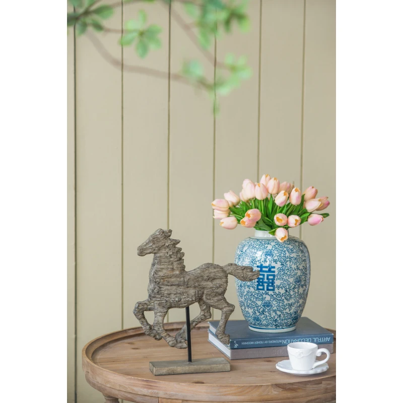 

14x3x14,5 Defiance Spirited Polyresin Horse Accent, средний