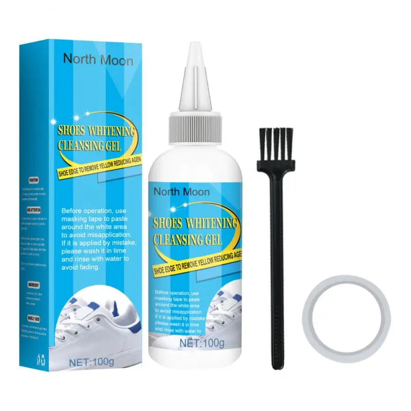 White Shoe Cleaner Whiten Refreshed Polish Clean Tool Removes Dirt And Yellow Kit For Casual Leather Shoe Sneaker Shoe Brush